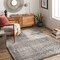Tiwari Home 6'7" x 9'6" Gray Diamond Patterned Rectangular Machine Woven Area Rug